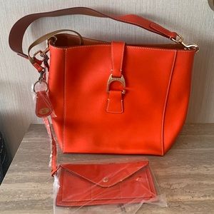 New Donney & Bourke Saffiano Leather Shoulder Bag